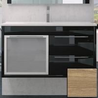 Тумба с раковиной SanVit Новелла Lux New 120 knovelp120 с фактурой под дерево подвесная Карпатская ель