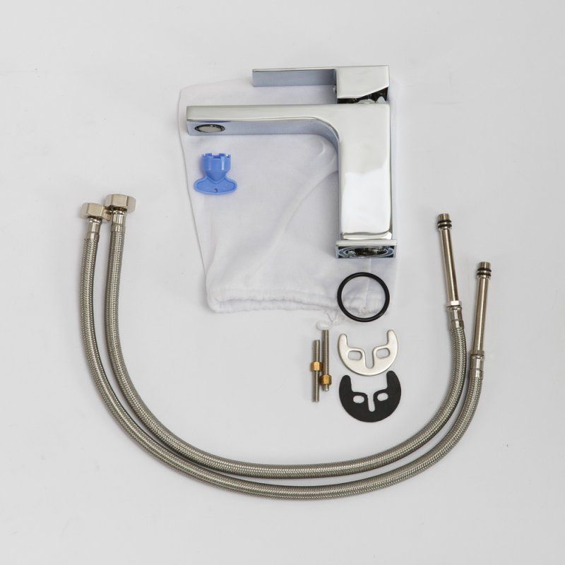 ROMANO Смеситель для раковины без донного клапана, хром ROM-LVM-CRM, артикул ROM-LVM-CRM