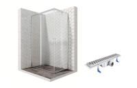 Душевой уголок Ambassador Kingston 14011101-ST5, прямоугольный, линейный трап, 120х80