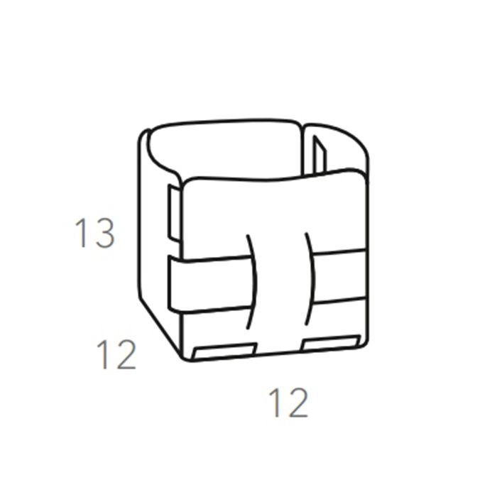 Colombo Adj Корзинка Mini Bottega, 12x12H13 см, цвет: коньяк/бордо Colombo Adj Корзинка Mini Bottega, 12x12H13 см, цвет: коньяк/бордо