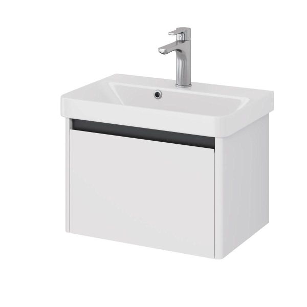 Тумба под раковину подвесная Dreja Luxury 55 см, белый