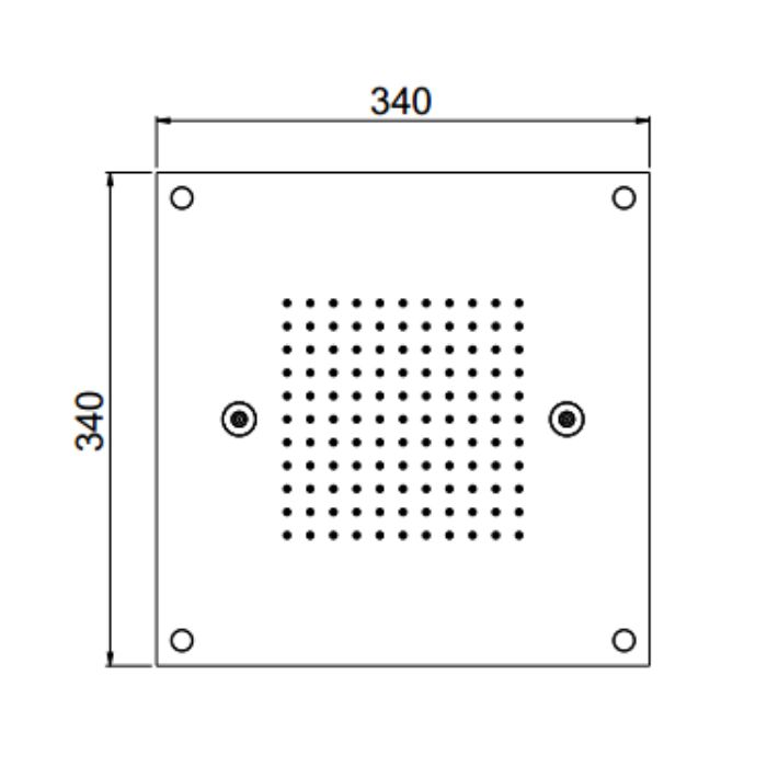 Carimali MYDREAM Встраиваемая в потолок душевая система, 340X340 мм,121 форсунка,2 потока воды: дождь, распылитель, цвет хром
