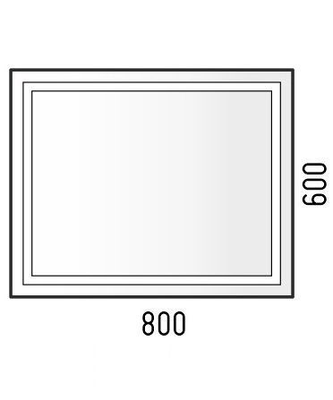 Зеркало LED "Барго 800х600", сенсор Зеркало LED "Барго 800х600", сенсор