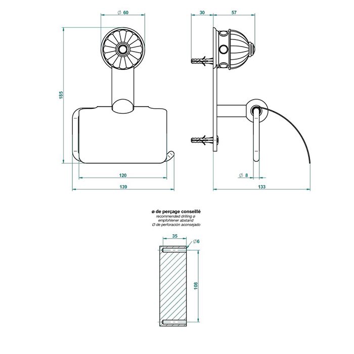 THG CHEVERNY JASPE ROUGE Держатель туалетной бумаги с крышкой, вставки красная яшма, цвет полированное золото