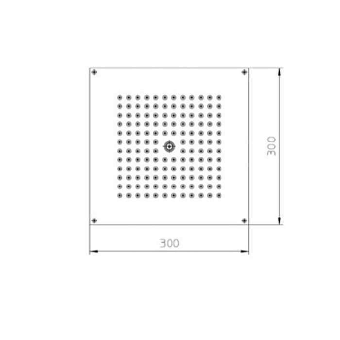 BOSSINI PARIS-CUBE Верхний душ 300 x 300 mm, настенный кронштейн Ø 28 x 400 mm, цвет: хром BOSSINI PARIS-CUBE Верхний душ 300 x 300 mm, настенный кронштейн Ø 28 x 400 mm, цвет: хром