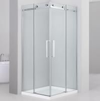 Душевой уголок Black&White Stellar Wind S202-800х1200 прямоугольный профиль Серебристый хром стекло прозрачное