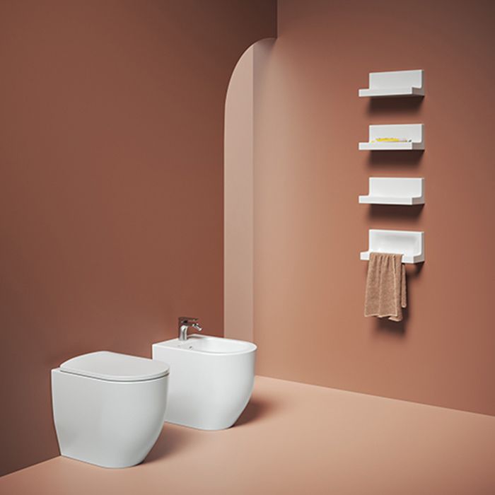 Artceram MONET Унитаз напольный приставной Rimless 36х52 см, цвет белый глянцевый