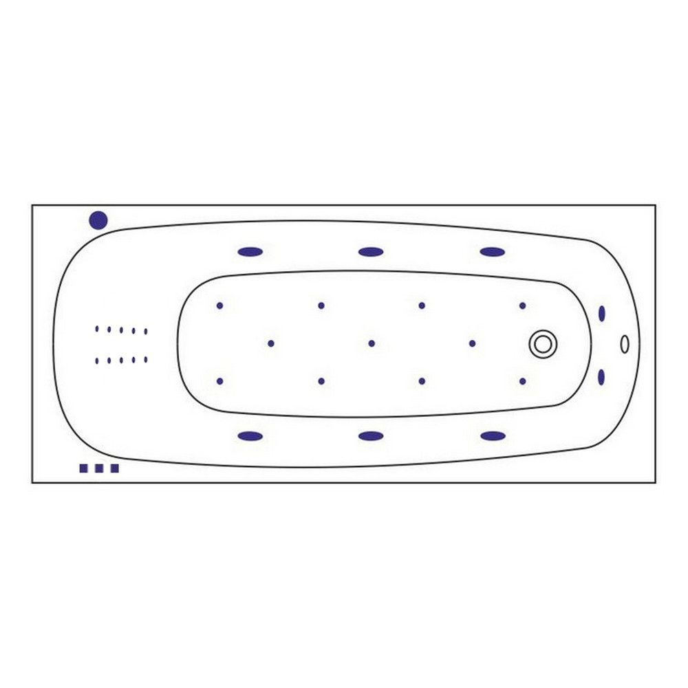 Ванна WHITECROSS Layla 170x75 "ULTRA NANO" (золото)