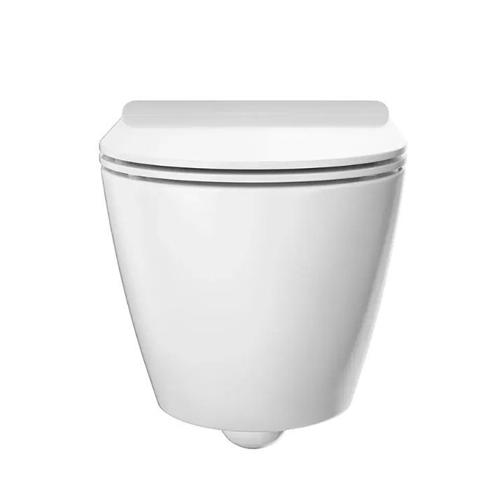 Унитаз Sfera подвесной безободковый с крепежом, белый глянцевый