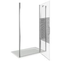 Душевая дверь в нишу Good Door Fantasy WTW-130-F-CH 130 профиль Хром стекло прозрачное с рисунком Душевая дверь в нишу Good Door Fantasy WTW-130-F-CH 130 профиль Хром стекло прозрачное с рисунком