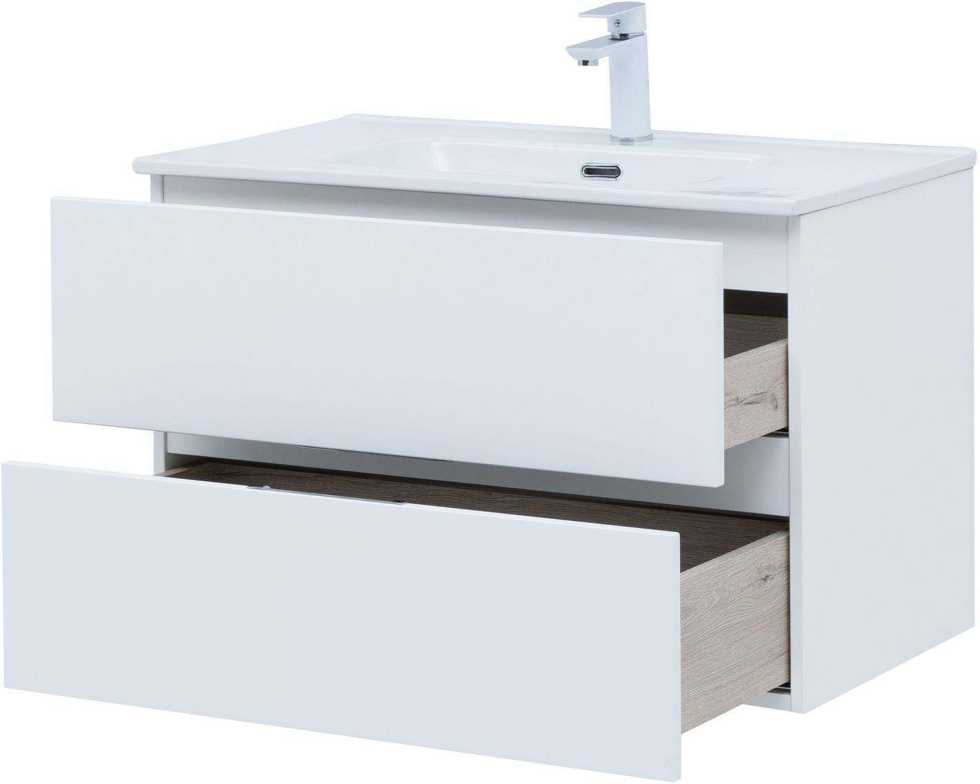 Мебель для ванной Aquanet Алвита New 80 2 ящика, белый матовый Мебель для ванной Aquanet Алвита New 80 2 ящика, белый матовый