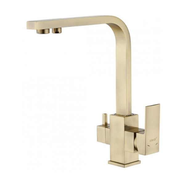 Смеситель для кухни с подключением к фильтру Savol S-L1807C, бронза