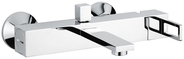 Emmevi Gea, однорычажный смеситель для ванны, ручка со стержнем (излив 17,1 см), без набора для душа, цвет хром