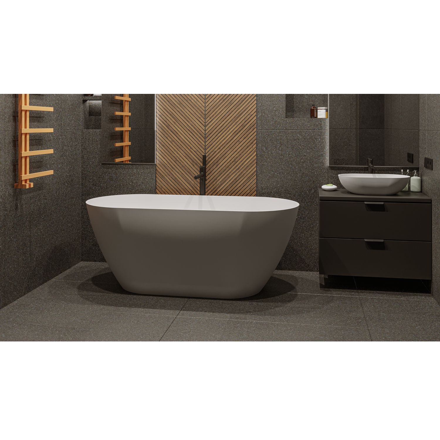 Ванна WHITECROSS Coral A 165x75 (белый мат) иск. камень