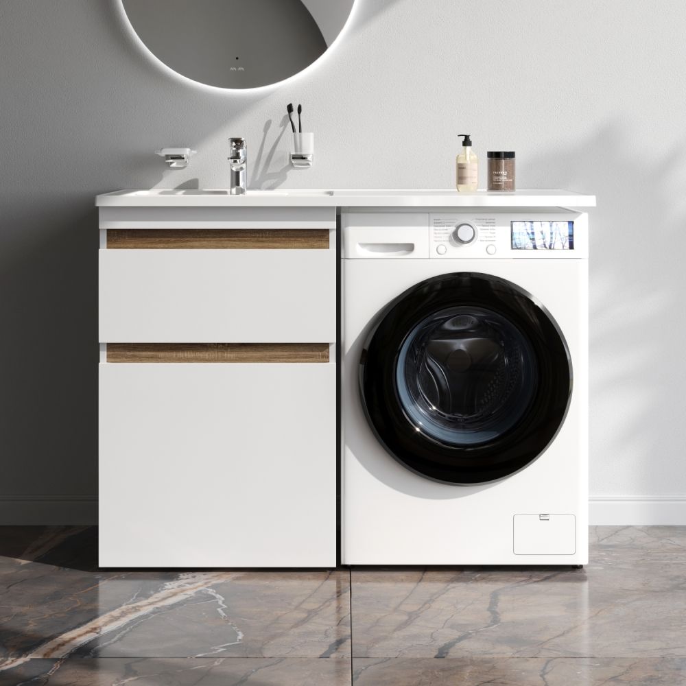 M85AFSX0602WG X-Joy, База под столешницу для стиральной машины, напольная, 60 см, 2 ящика, белый гля M85AFSX0602WG X-Joy, База под столешницу для стиральной машины, напольная, 60 см, 2 ящика, белый гля