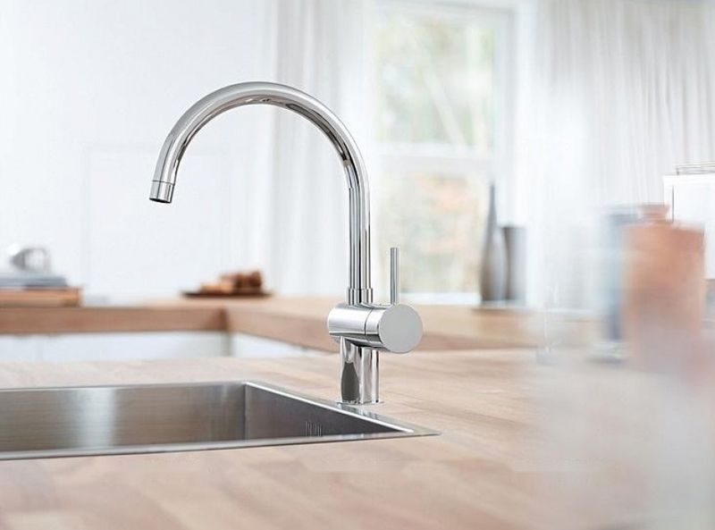 Смеситель для кухни GROHE Minta с C-изливом, хром (32917000) Смеситель для кухни GROHE Minta с C-изливом, хром (32917000)