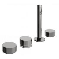 Fantini AF/21 Смеситель на борт ванны, 4 отв., без излива, цвет: Matt Gun Metal PVD