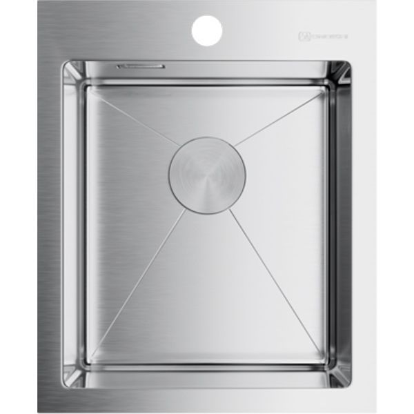 Мойка, OMOIKIRI, Akisame, ширина, мм-410, глубина, мм-510, высота, мм-200, тип установки-встраиваемый, отверстия для смесителя-1, с переливом, сифон и донный клапан с декоративной накладкой в комплекте, материал-нержавеющая сталь, крепления в комплекте, ц