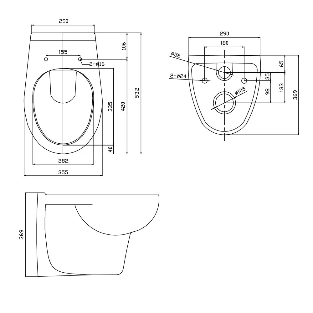 Унитаз подвесной WesnaArt OCEAN 202-OCE12, белый, артикул 202-OCE12