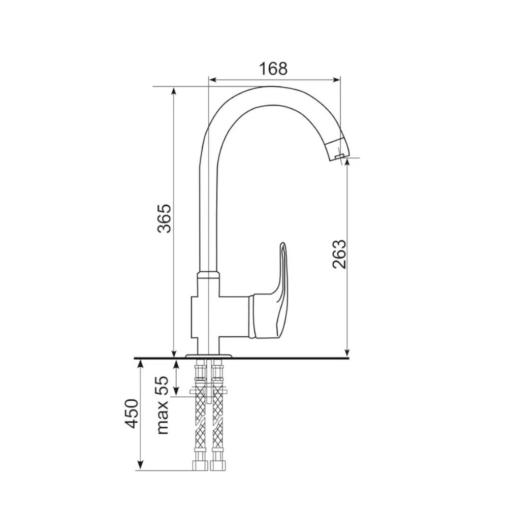 Cмеситель ULGRAN Quartz UQ-006-10, песок