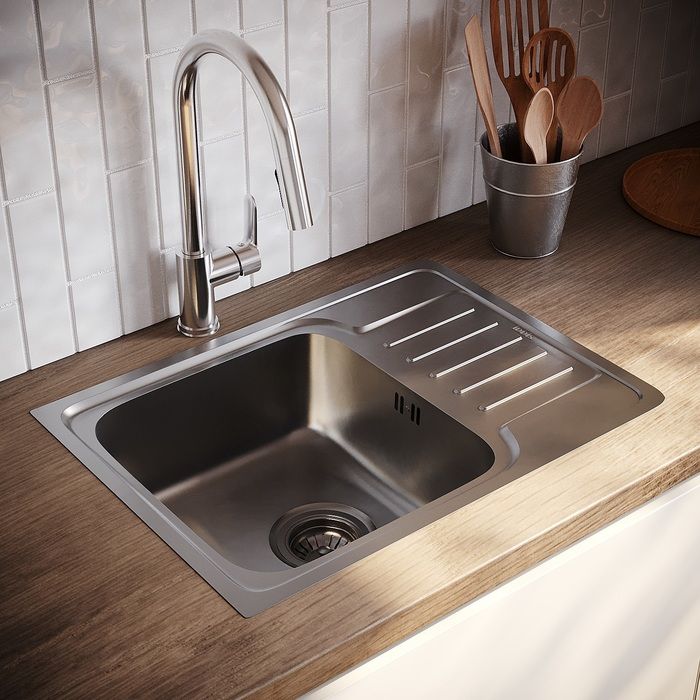 Мойка IDDIS нерж. сталь, шелк, с крылом 605*440*180 Sound (SND60SDi77), артикул SND60SDi77