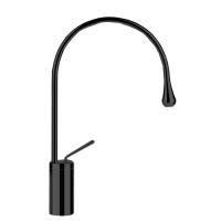 Gessi Goccia Смеситель для раковины на 1 отверстие, высокий, излив 244мм R=125, с фиксированным носиком,  цвет: черный