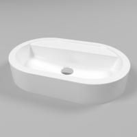 Умывальник WHITECROSS Malachite C 55x35 (белый глянец) иск. камень