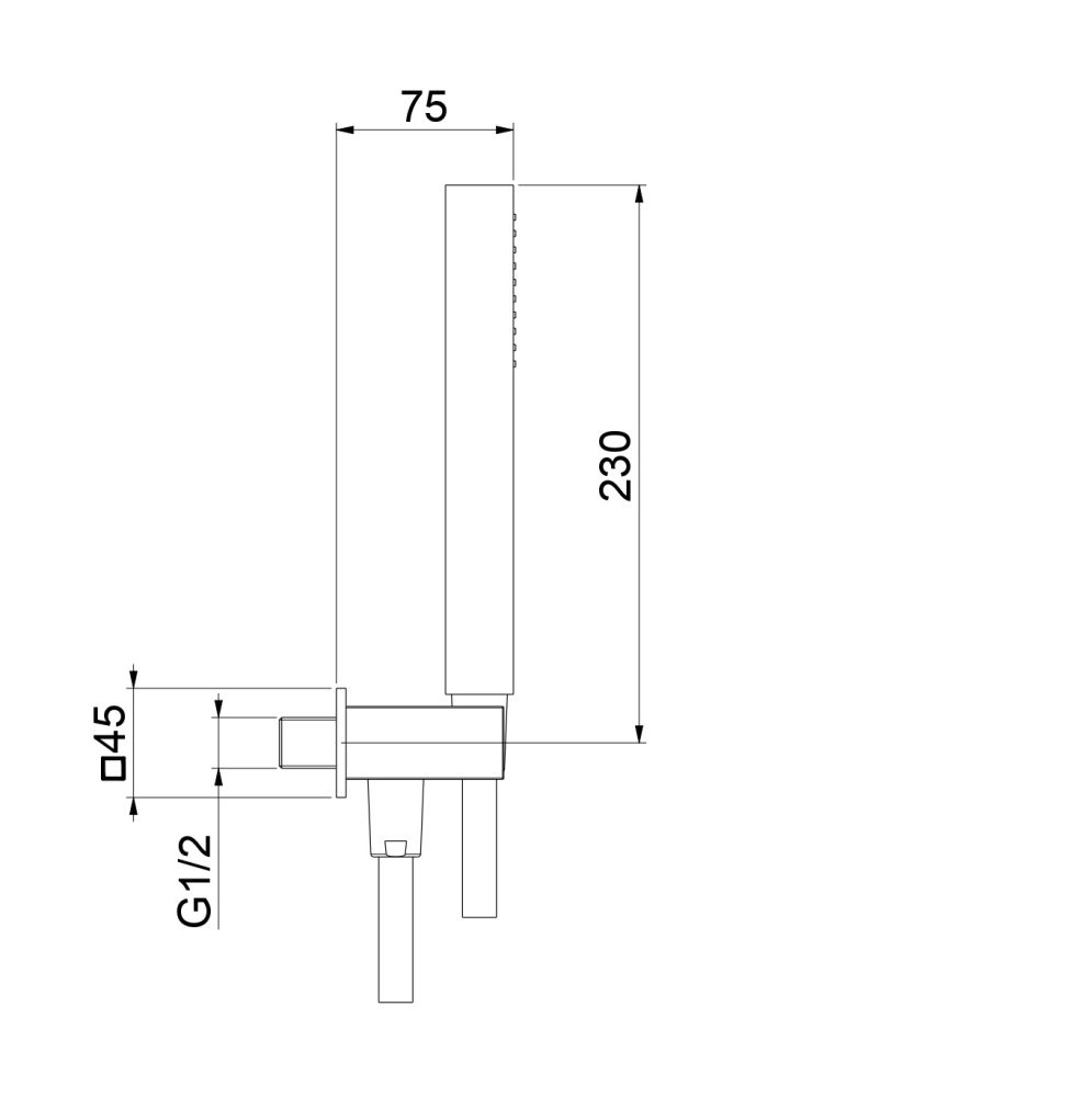 Душевой гарнитур Fiore KUBE 30NN8785, черный