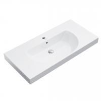 Раковина BUONGIORNO подвесная\мебельная 100, белая глянцевая