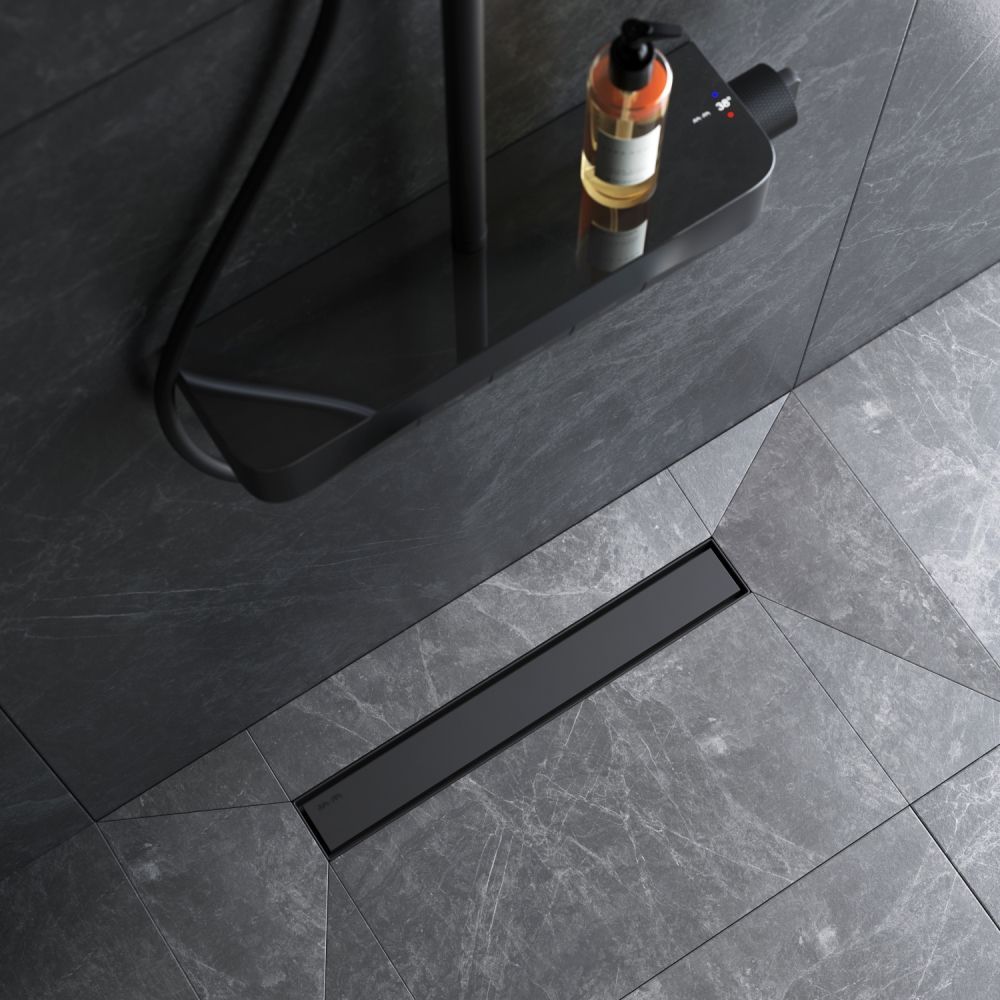 W01SC-U11-050-04BM MasterFlow Трап для душа линейный универс затвор Tile 50см цвет черн мат W01SC-U11-050-04BM MasterFlow Трап для душа линейный универс затвор Tile 50см цвет черн мат