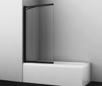 Dill 61S02-100 WasserSchutz  Fixed Стеклянная шторка на ванну, раздвижная/распашная, двухстворчатая, черный профиль с фиксатором