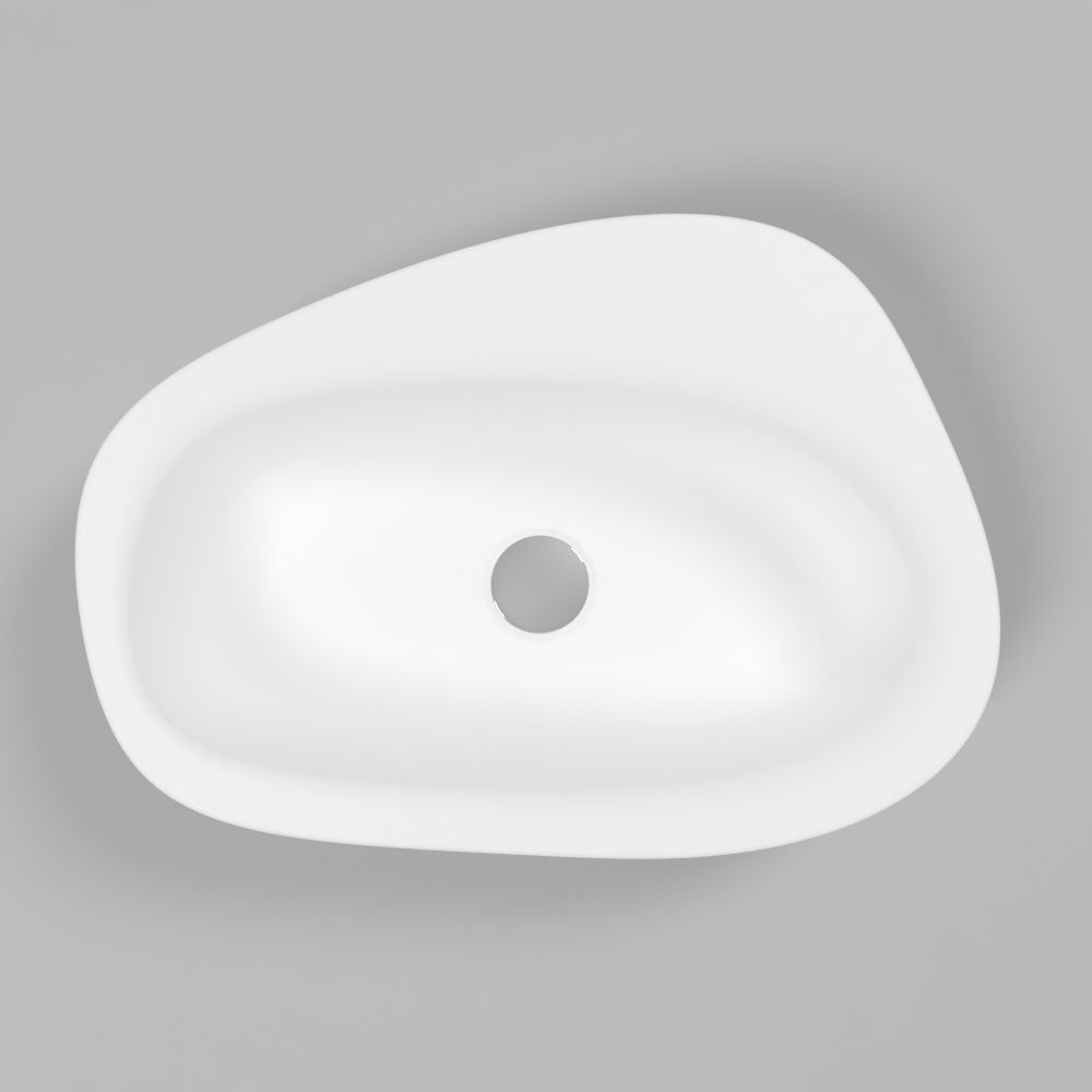 Умывальник WHITECROSS Moonstone D 50x35 (белый мат) иск. камень