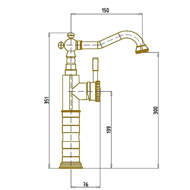 Смеситель для раковины Bronze de Luxe Windsor 21888K Бронза