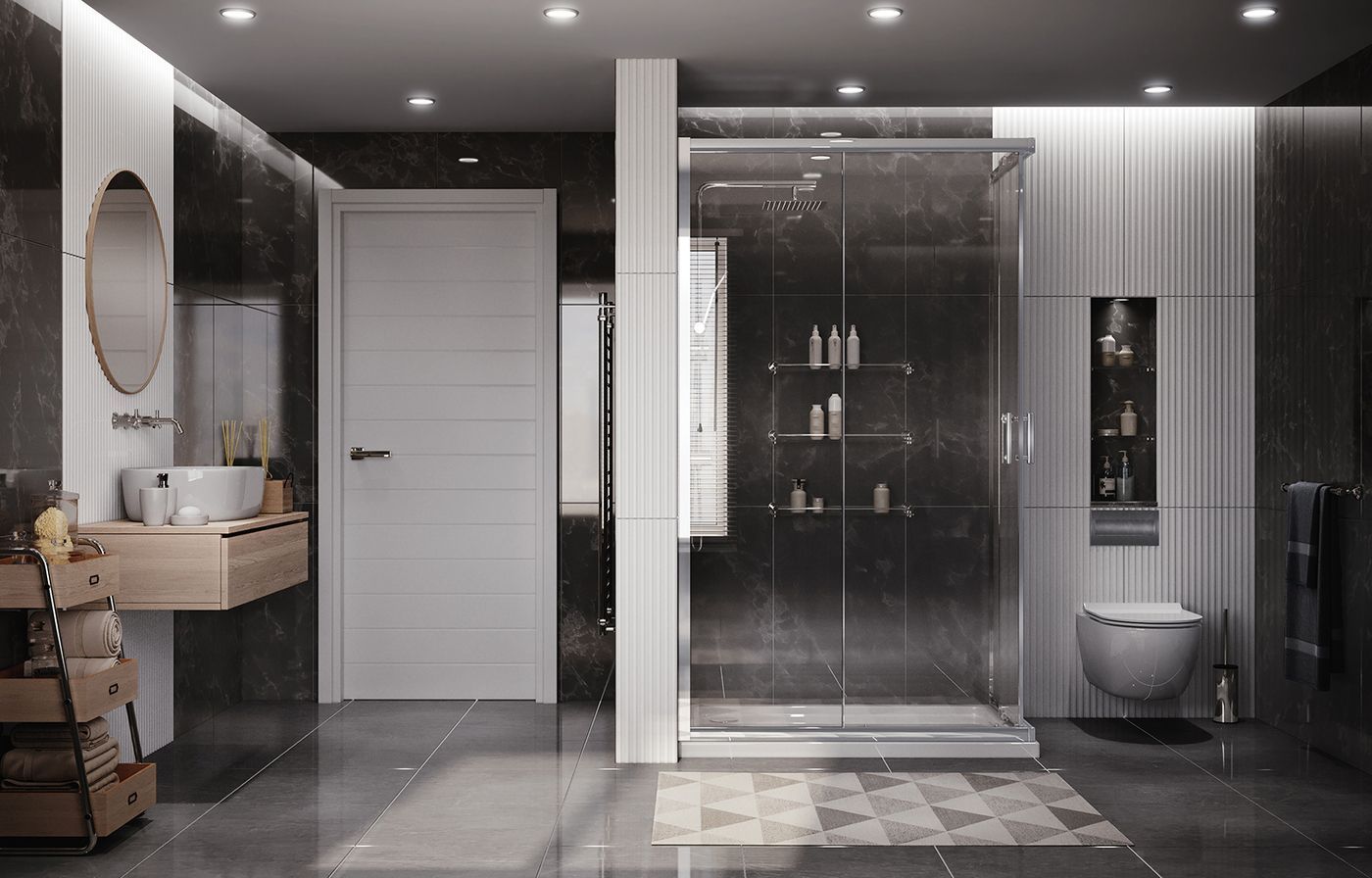 Душевой уголок Ambassador Kingston 14011101-ST7, прямоугольный, линейный трап, 120х80