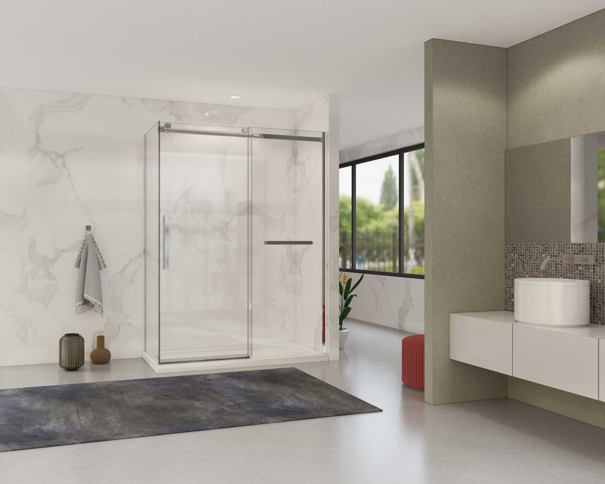 Душевые уголки Vincea Душевой уголок Como Soft VSR-1CS1014CL, 1400*1000, хром, стекло прозрачное, , шт