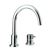 CISAL Less New Смеситель на борт ванны на 2 отверстия , излив 210мм, цвет хром