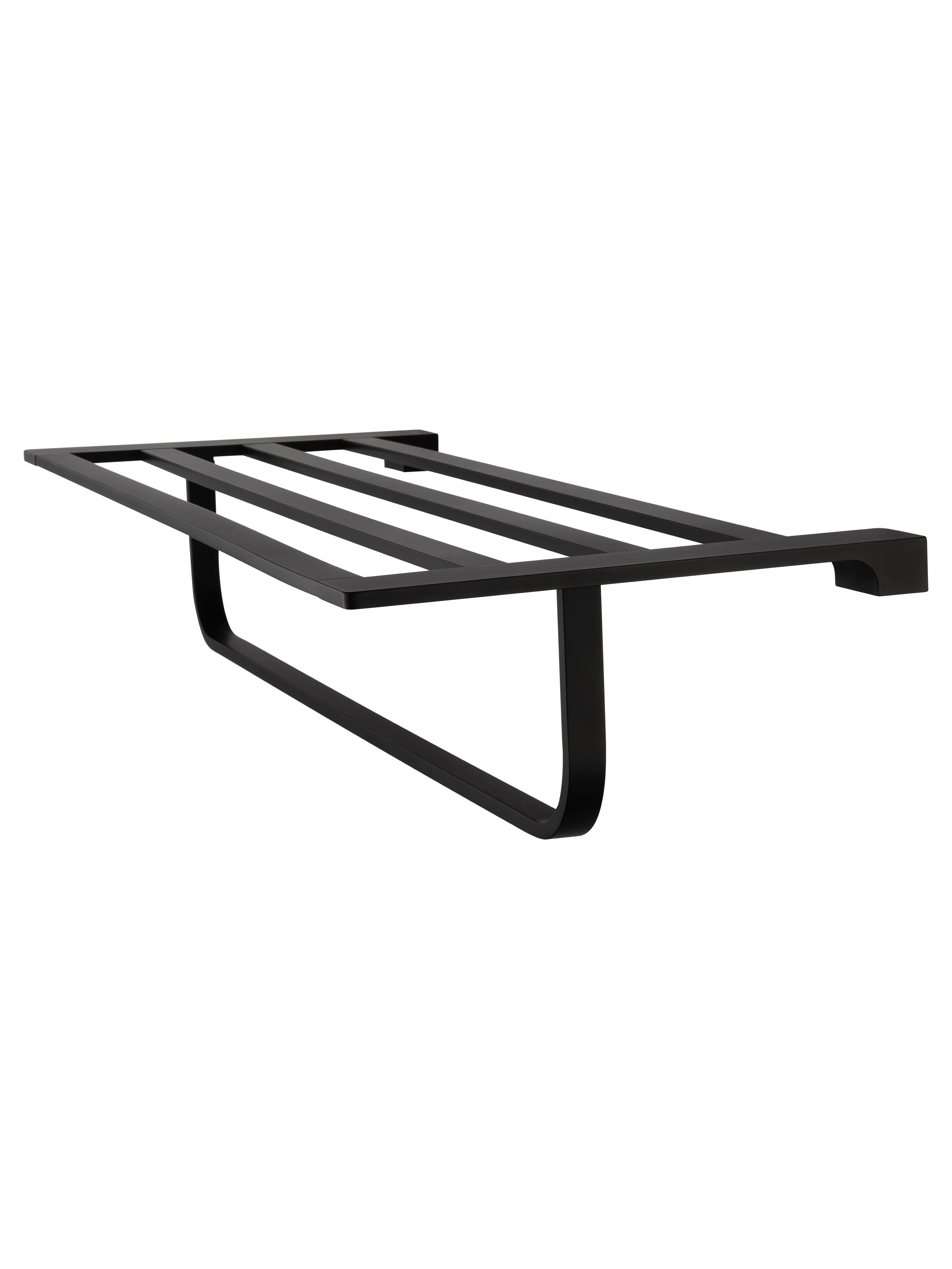 Полотенцедержатель с полкой WONZON & WOGHAND ECLIPSE, Черный (WW-9181-BL)