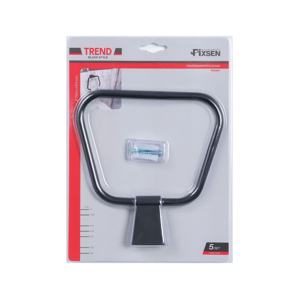 Кольцо для полотенец FIXSEN TREND FX-97811, черный