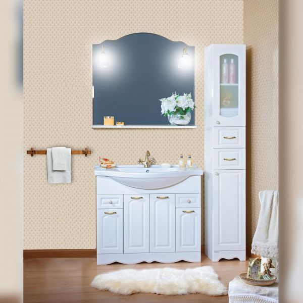 Комплект мебели для ванной Бриклаер АННА 100, белый