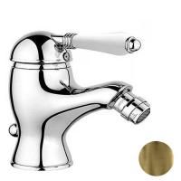 Nicolazzi P.m. Blanc Смеситель для биде, с донным клапаном, ручки белая керамика, цвет: бронза