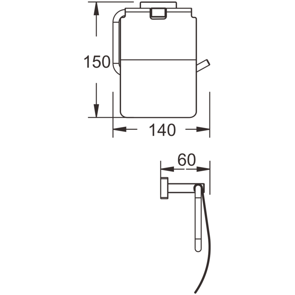 Держатель для туалетной бумаги BELZ B90403, вороненая сталь, артикул B90403