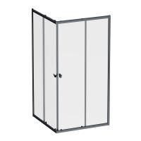W87G-403-100100-BT Sunny душ огражд квадратн, раздвижн двери 100x100 черный,стекло прозрачн W87G-403-100100-BT Sunny душ огражд квадратн, раздвижн двери 100x100 черный,стекло прозрачн