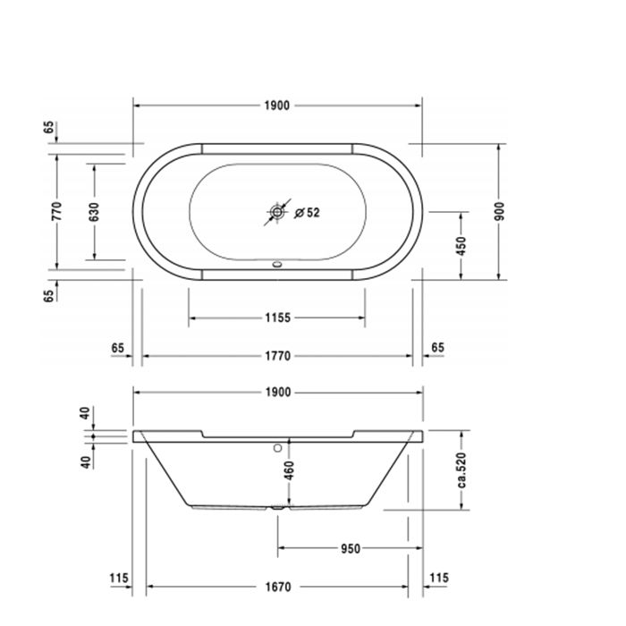 DURAVIT Ножки для ванн и душевых поддонов с боковой длиной> 1000 мм