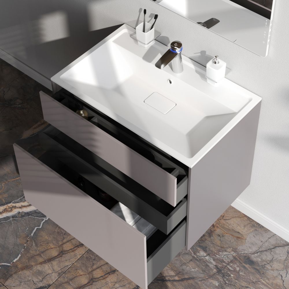 M50AFHX0803EGM Inspire V2.0, База под раковину, подвесная, 80 см, 3 ящика, push-to-open, элегантный M50AFHX0803EGM Inspire V2.0, База под раковину, подвесная, 80 см, 3 ящика, push-to-open, элегантный