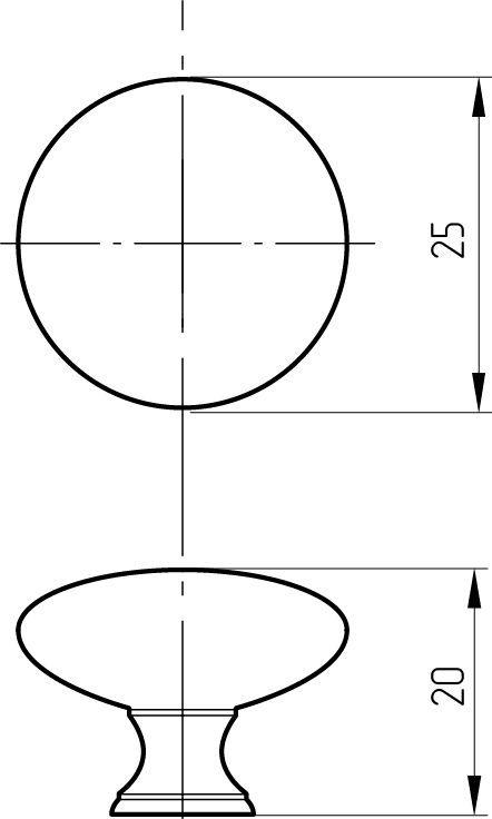 POMOLO Ручка для мебели 25x20 мм. с крепежом, золото, артикул 26289