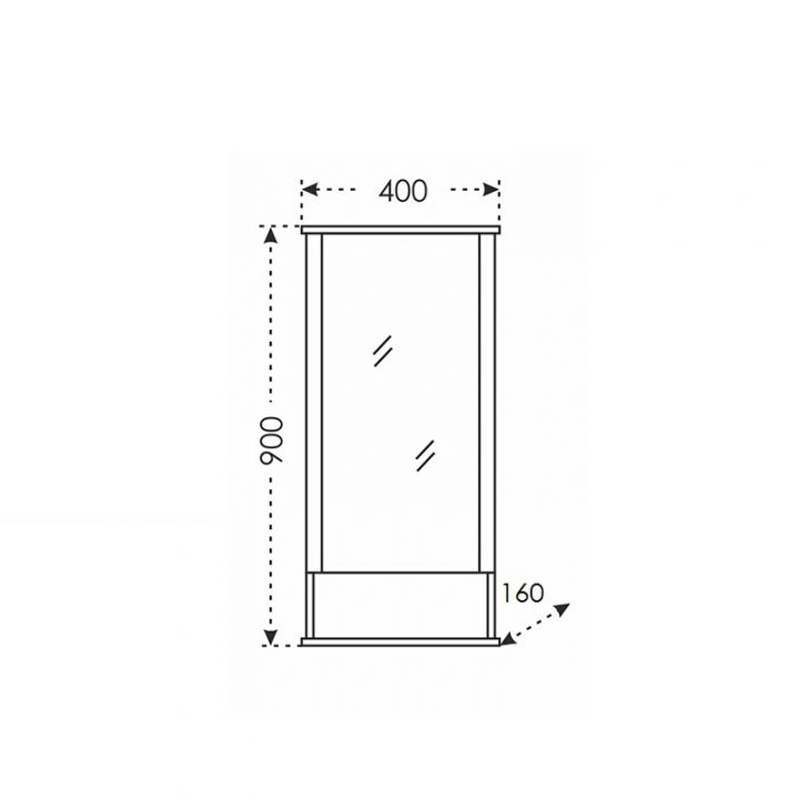 Зеркальный шкаф Санта Вегас 40 см 700176