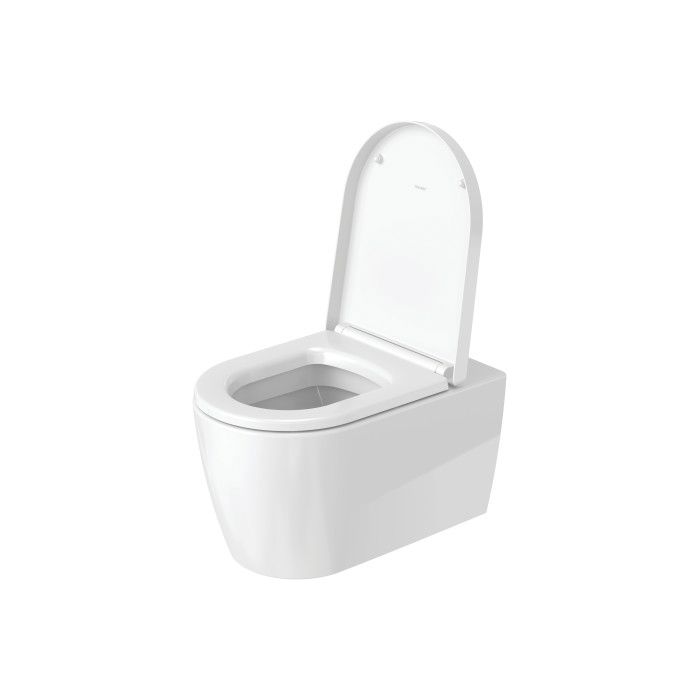 Сиденье для унитаза, Duravit, ME by Starck, с крышкой, ширина, мм-370, глубина, мм-440, высота, мм-30, тип шарниров-SoftClose, материал шарниров-нержавеющая сталь, цвет шарниров-хром, цвет-белый, артикул 0020090000