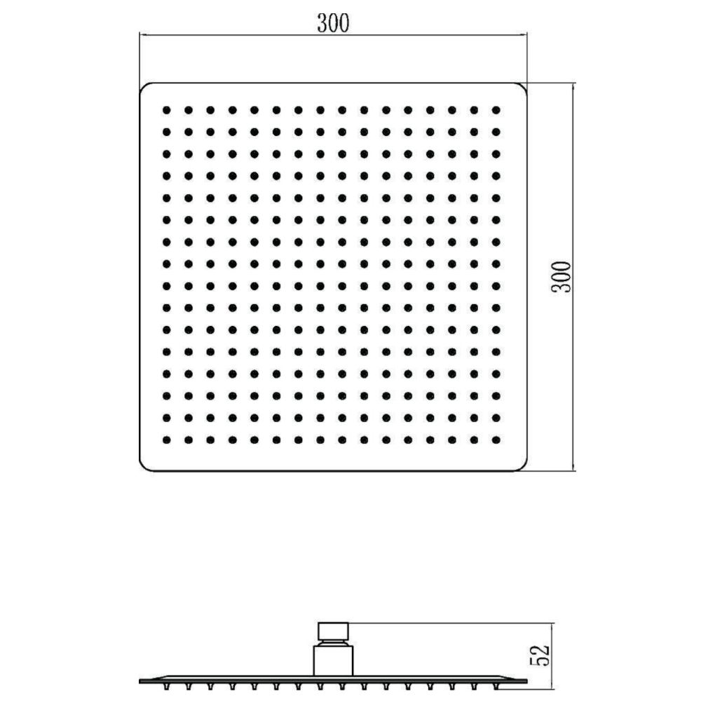 Верхний душ Savol S-000F12, хром