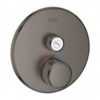 Термостат GROHE Grohtherm SmartControl для встраиваемого монтажа на 1 выход, внешняя часть, темный графит матовый (29118AL0) Термостат GROHE Grohtherm SmartControl для встраиваемого монтажа на 1 выход, внешняя часть, темный графит матовый (29118AL0)