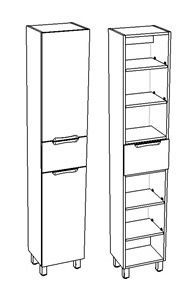 Шкаф-пенал напольный "Алиот 35" универсальный